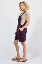 Cotton Overall Shorts for Women – left side view