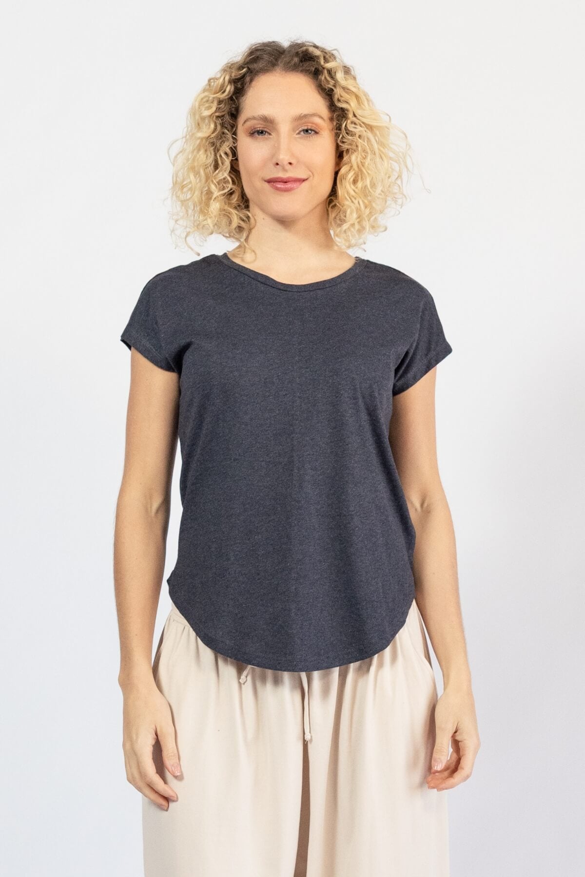 Surya Organic Cotton Basic T-Shirt - Ink colour