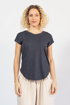 Surya Organic Cotton Basic T-Shirt - Ink colour