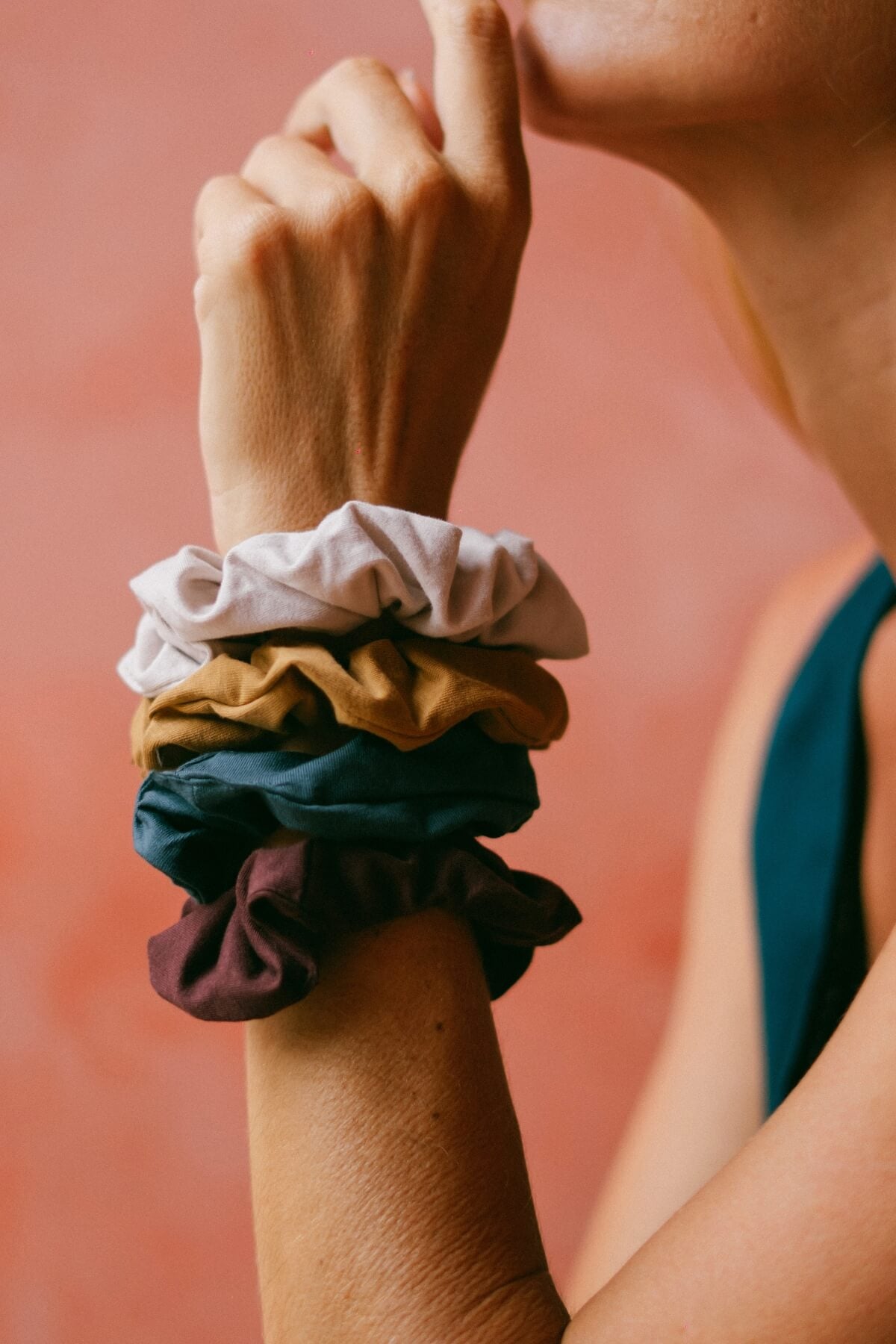 Organic Cotton Deadstock Scrunchies - ethically made in Nepal