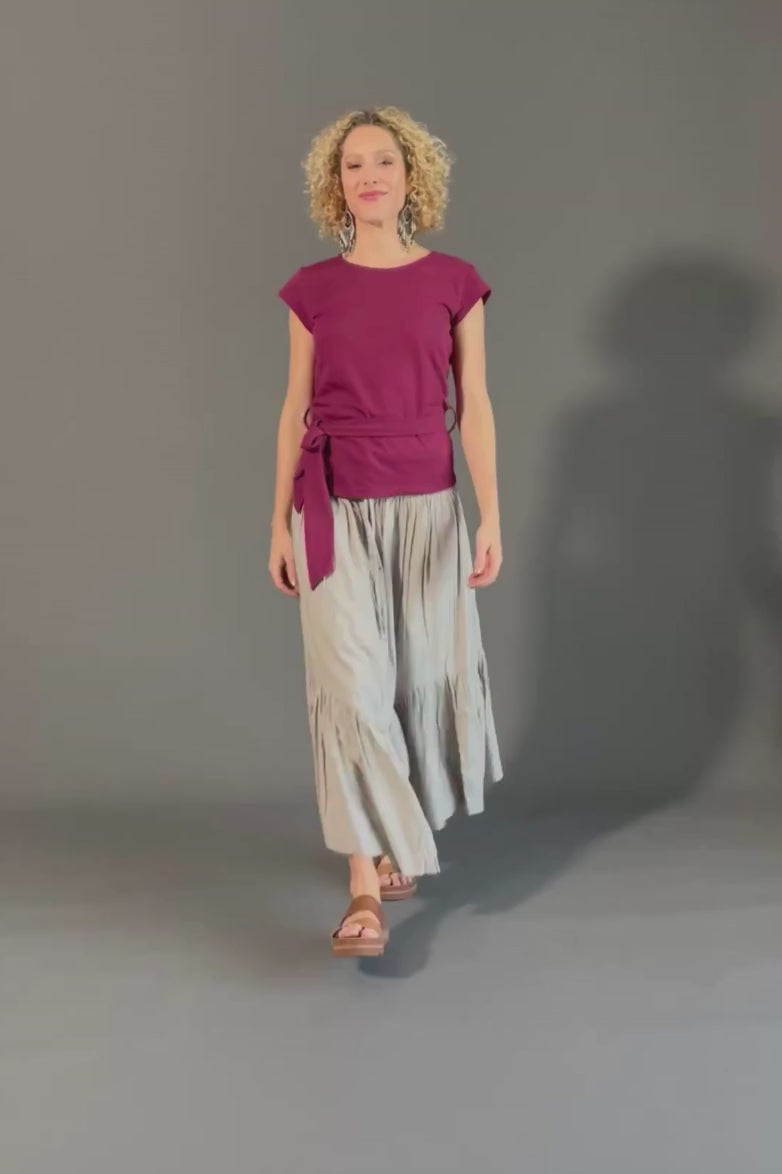 Surya Crinkle Cotton Maxi Skirt for Women - video detail
