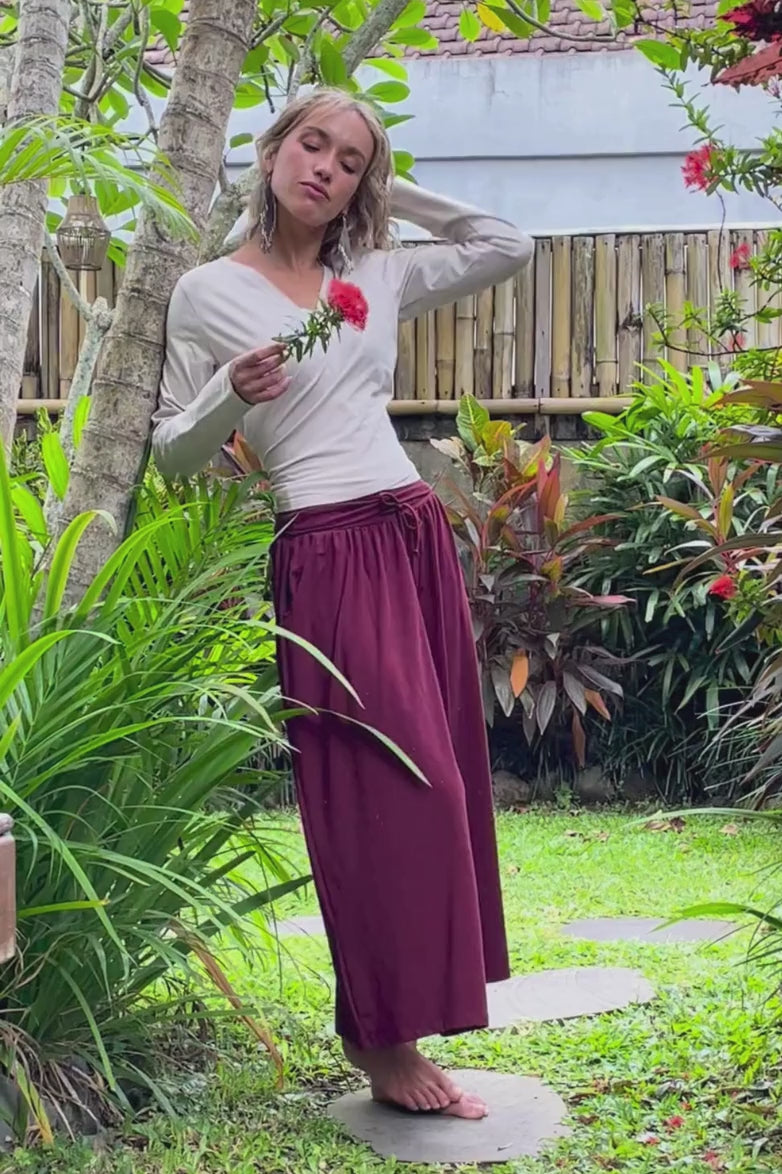 Organic Cotton Palazzo Pants for Women - video detail