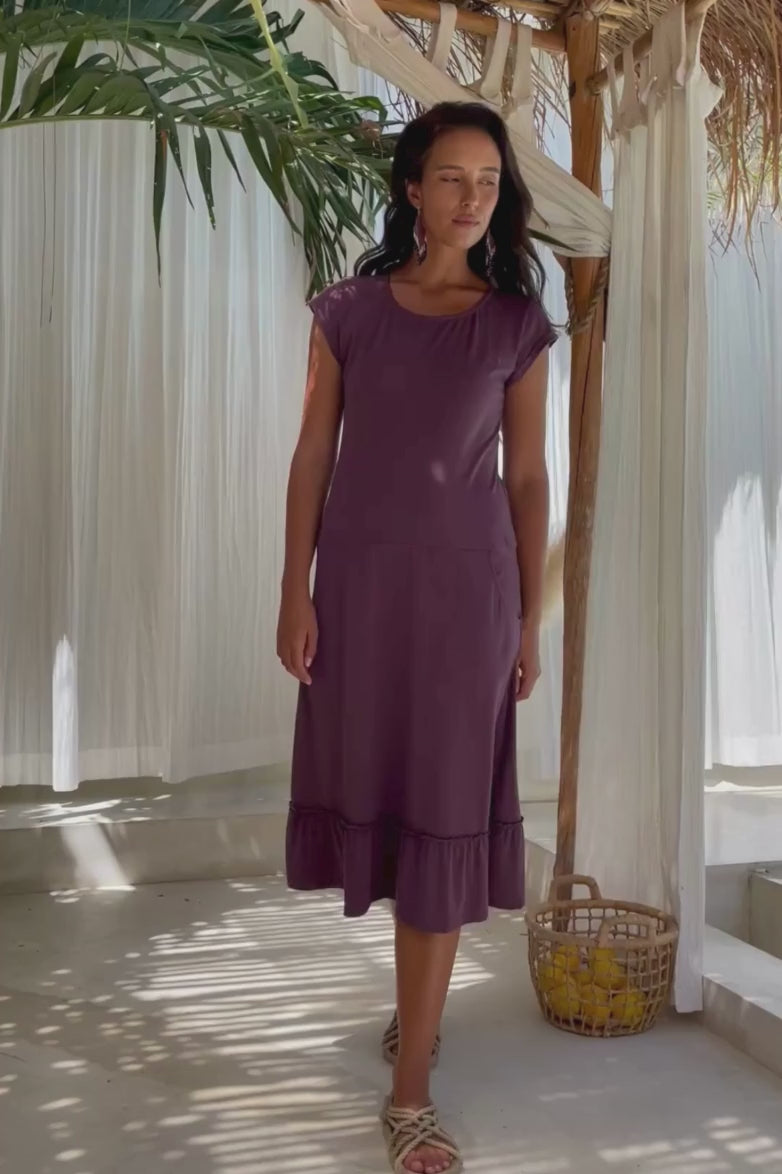 Surya Organic Cotton Midi Dress for Women - video detail