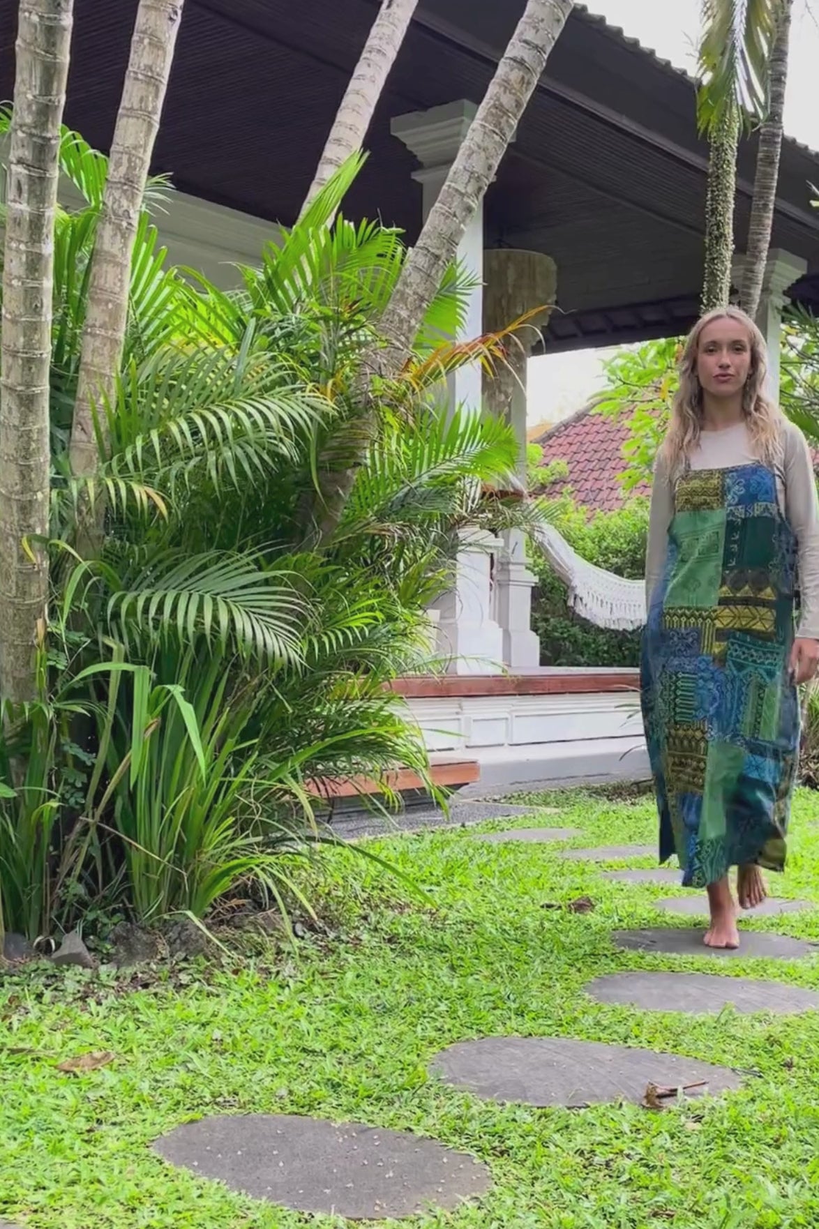 Surya Cotton Patch Pinafore for Women - video detail