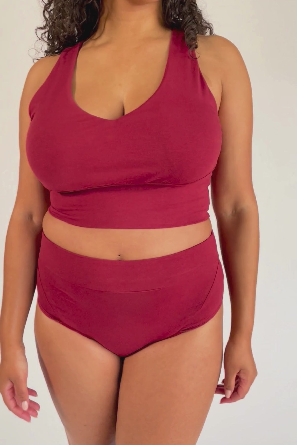 Organic Cotton Bralettes - stretchy fabric video detail