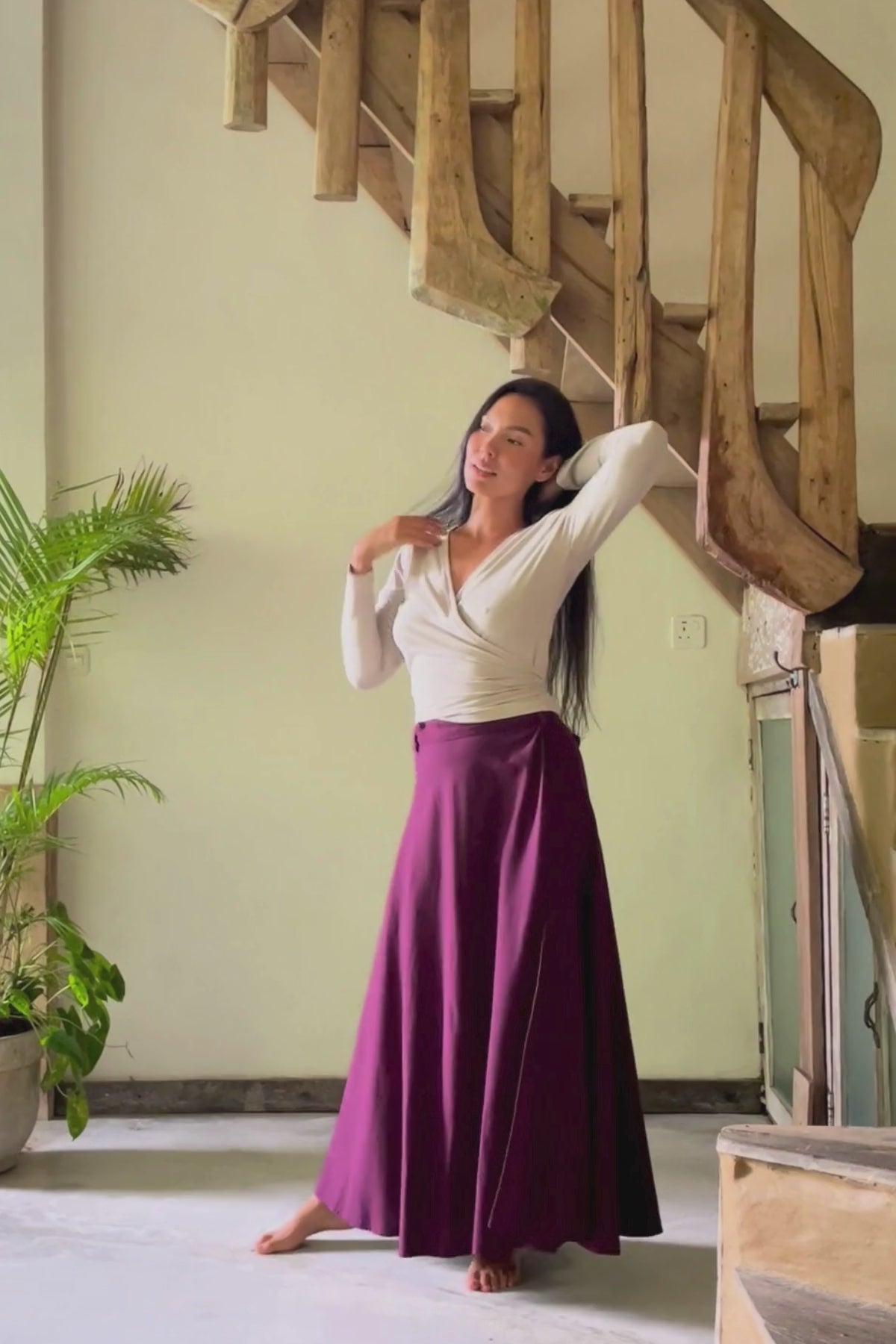 Premium cotton wrap skirt for women