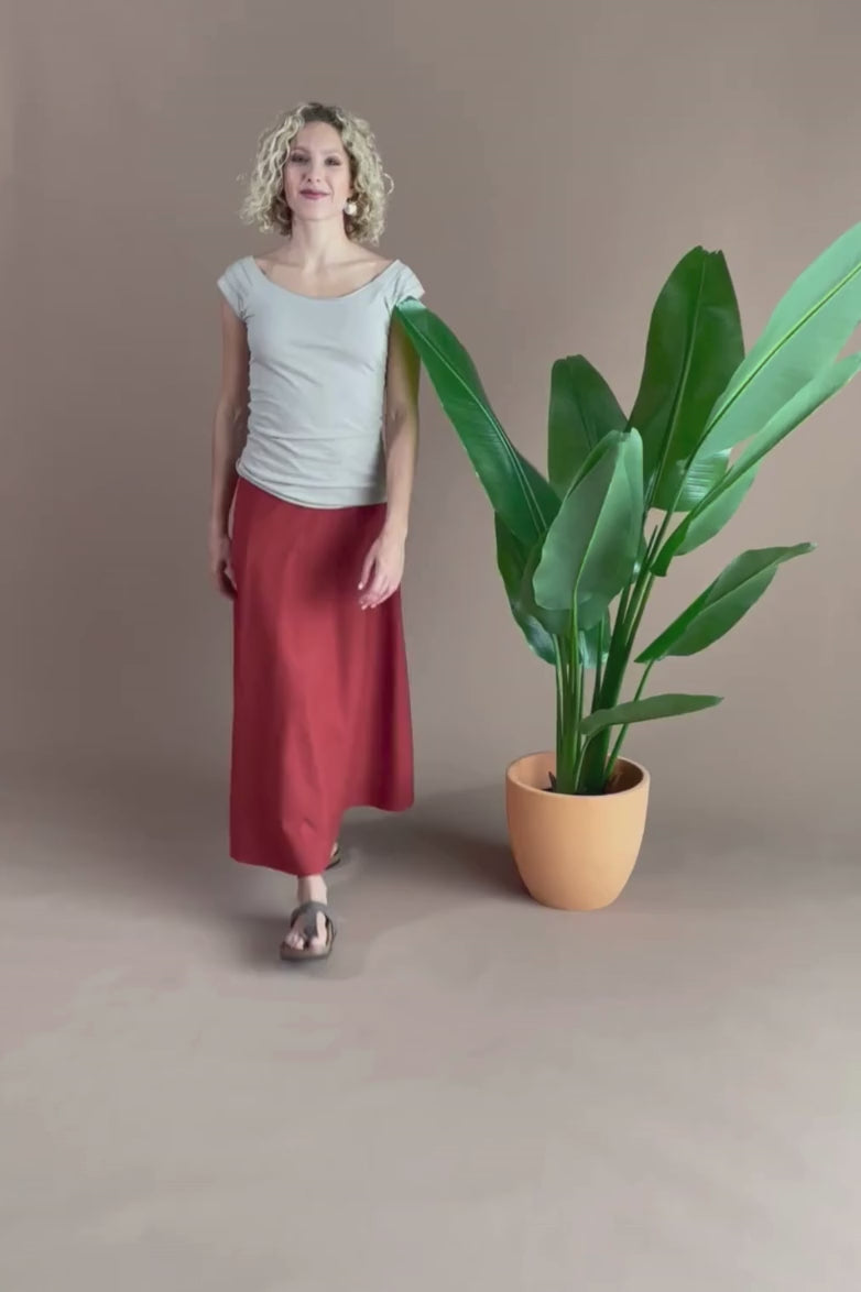 マメ　Dry Touch Cotton Wrap Style Skirt Dry Touch Cotton Wrap Style