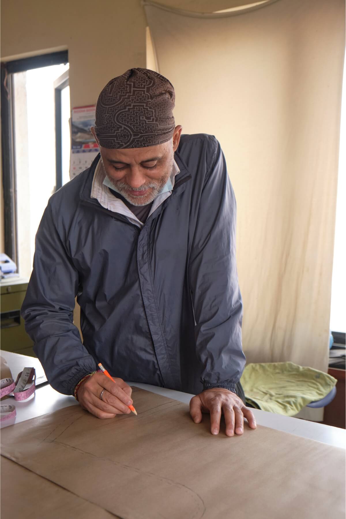 Surya Ethical Clothing Production in Nepal - pattern maker