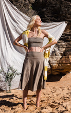 Surya Australia Ethical 'Rosa' Skirt from Nepal - Sand #colour_sand