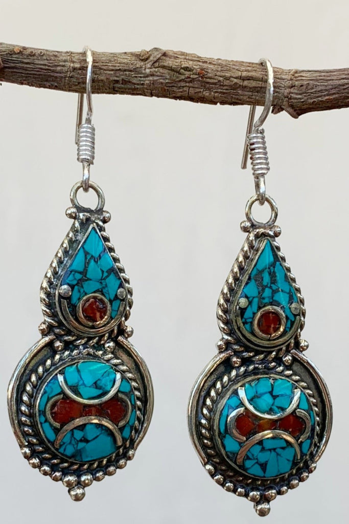 Surya Australia Tibetan Earrings - Chitra