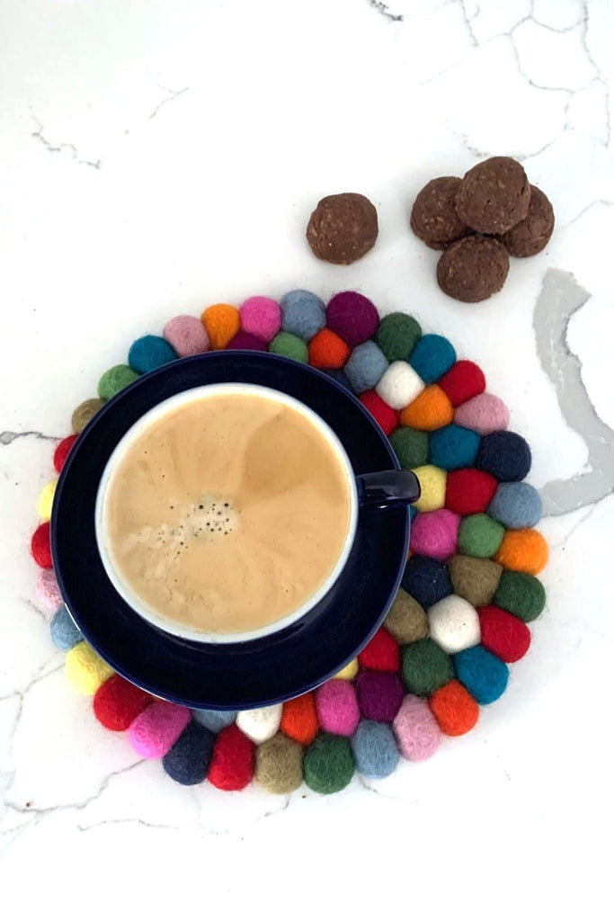 Surya Australia Ethical Felt Ball Trivets from Nepal