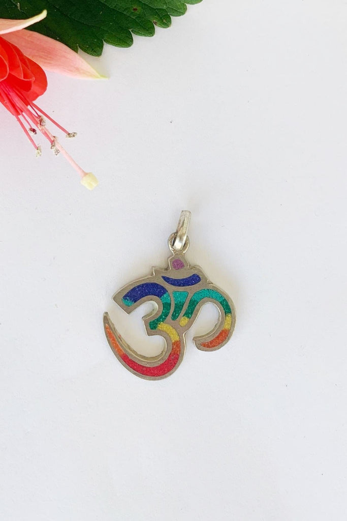 Surya Australia Seven Chakra Meditation Pendant from Nepal - Om