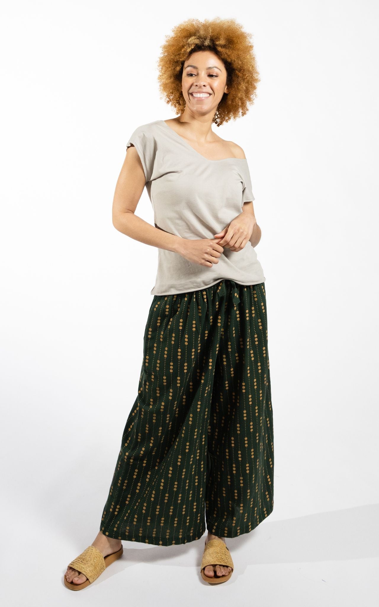 Surya Australia Cotton Lounge Pants made in Nepal - Green
