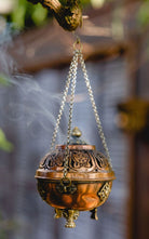 Surya Australia Fairtrade Hanging Copper incense Burner made in Nepal