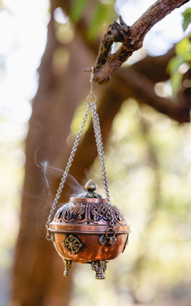 Surya Australia Fairtrade Hanging Copper incense Burner made in Nepal