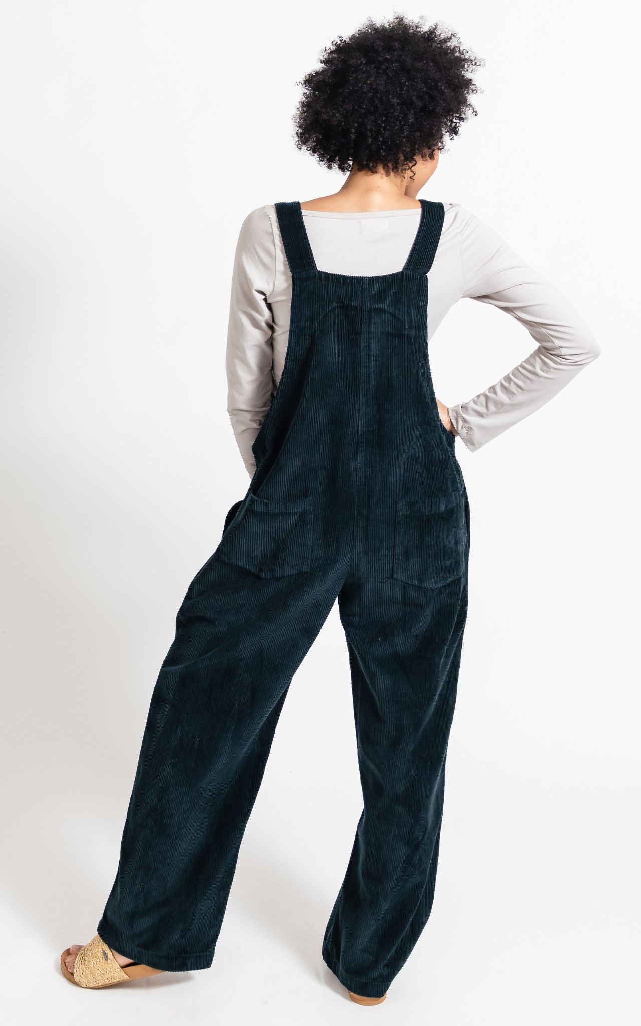 Surya Australia Corduroy Overalls Dungarees made in Nepal - Midnight Teal