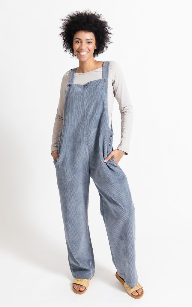 Surya Australia Corduroy Overalls Dungarees made in Nepal - Sky Blue