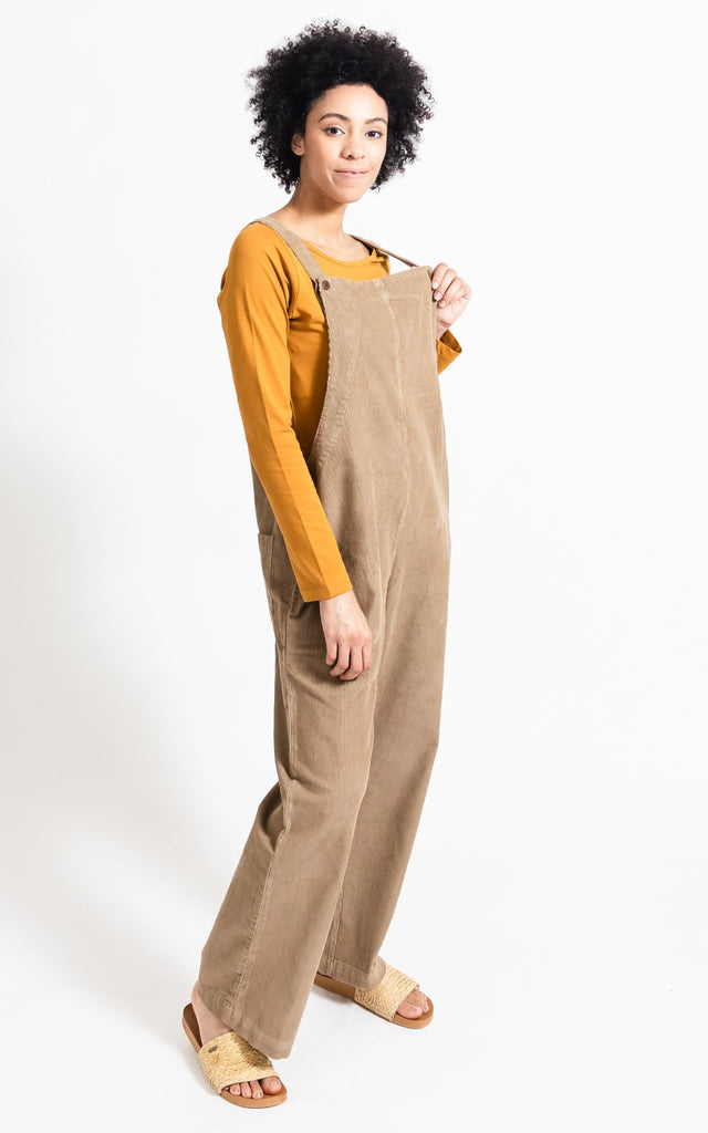 Surya Australia Corduroy Overalls Dungarees made in Nepal - Sand