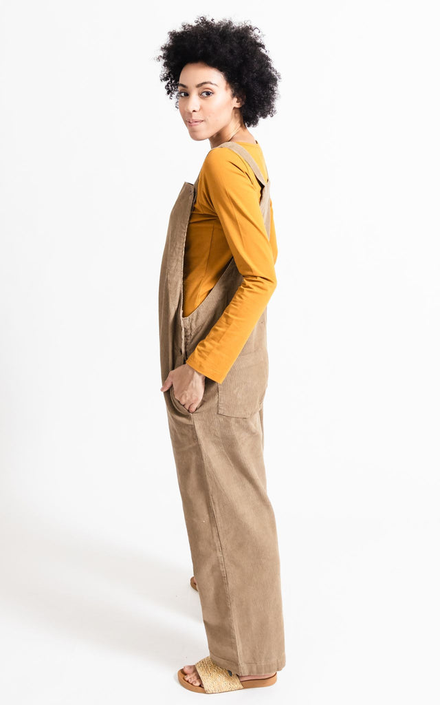 Surya Australia Corduroy Overalls Dungarees made in Nepal - Sand