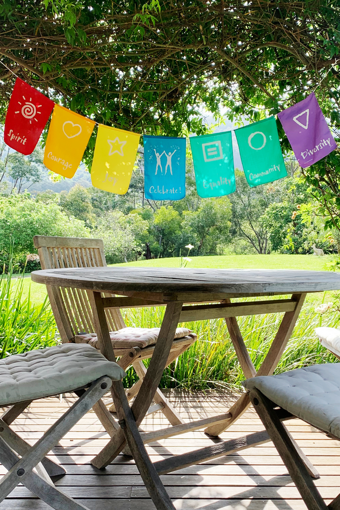 Surya Australia Ethical Cotton Diversity Pride Prayer Flags from Nepal