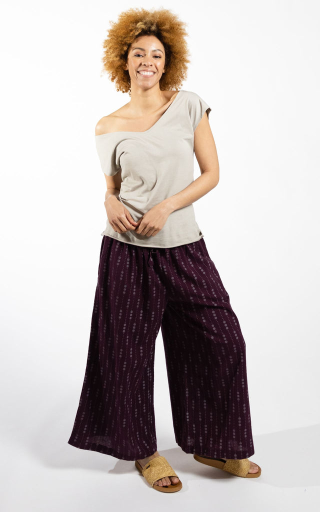 Surya Australia Cotton Lounge Pants made in Nepal - Wine