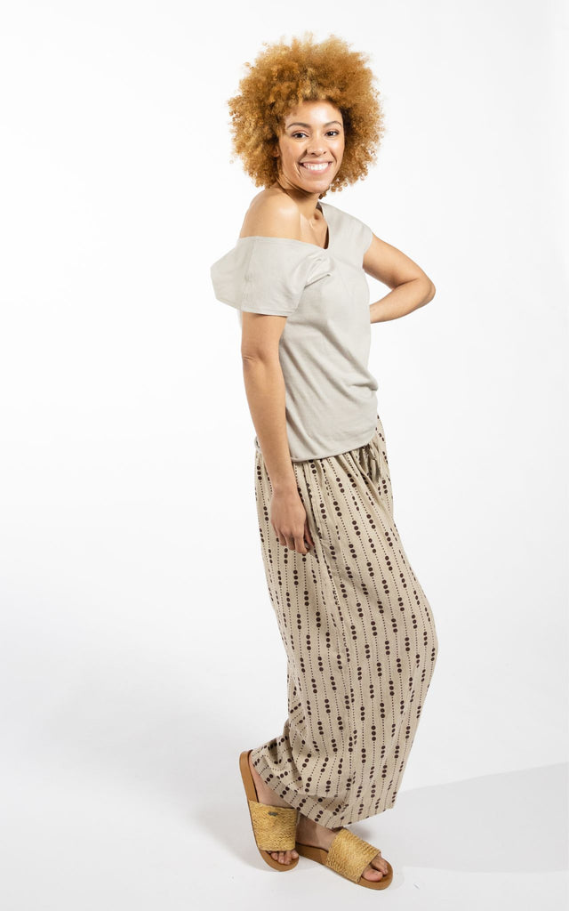 Surya Australia Cotton Lounge Pants made in Nepal - Oatmeal