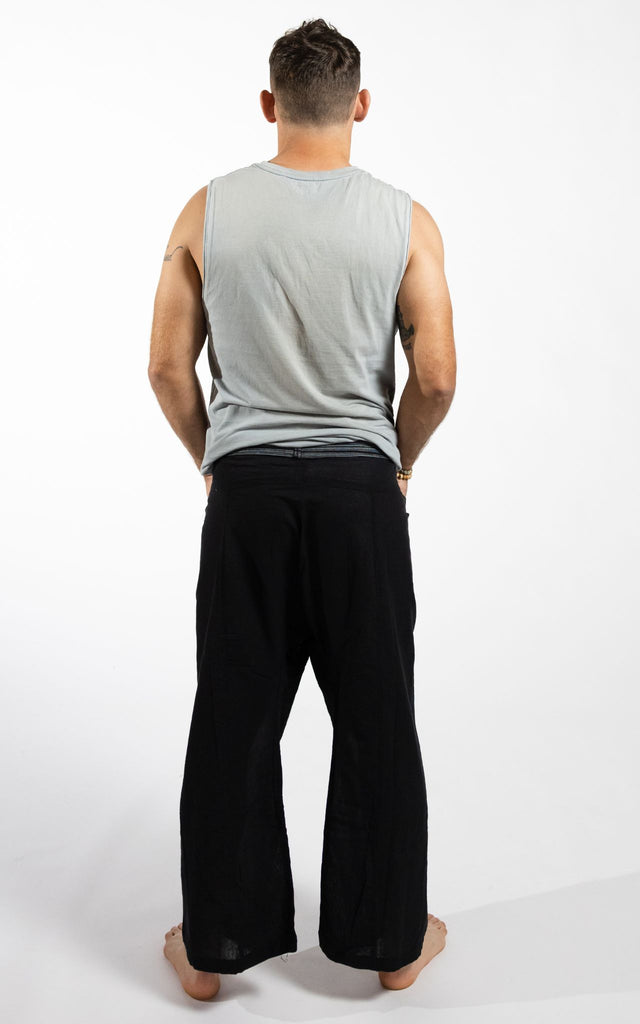 Surya Australia Cotton Thai Fisherman Pants from Nepal - Black