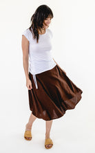 Surya Australia Ethical 'Rosa' Skirt from Nepal - Chocolate #colour_chocolate