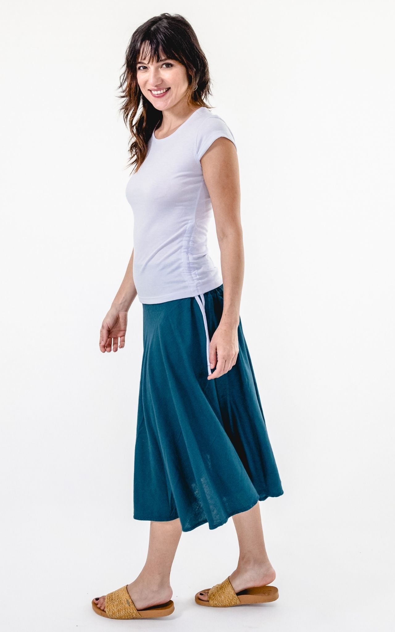 Surya Australia Ethical 'Rosa' Skirt from Nepal - Turquoise 