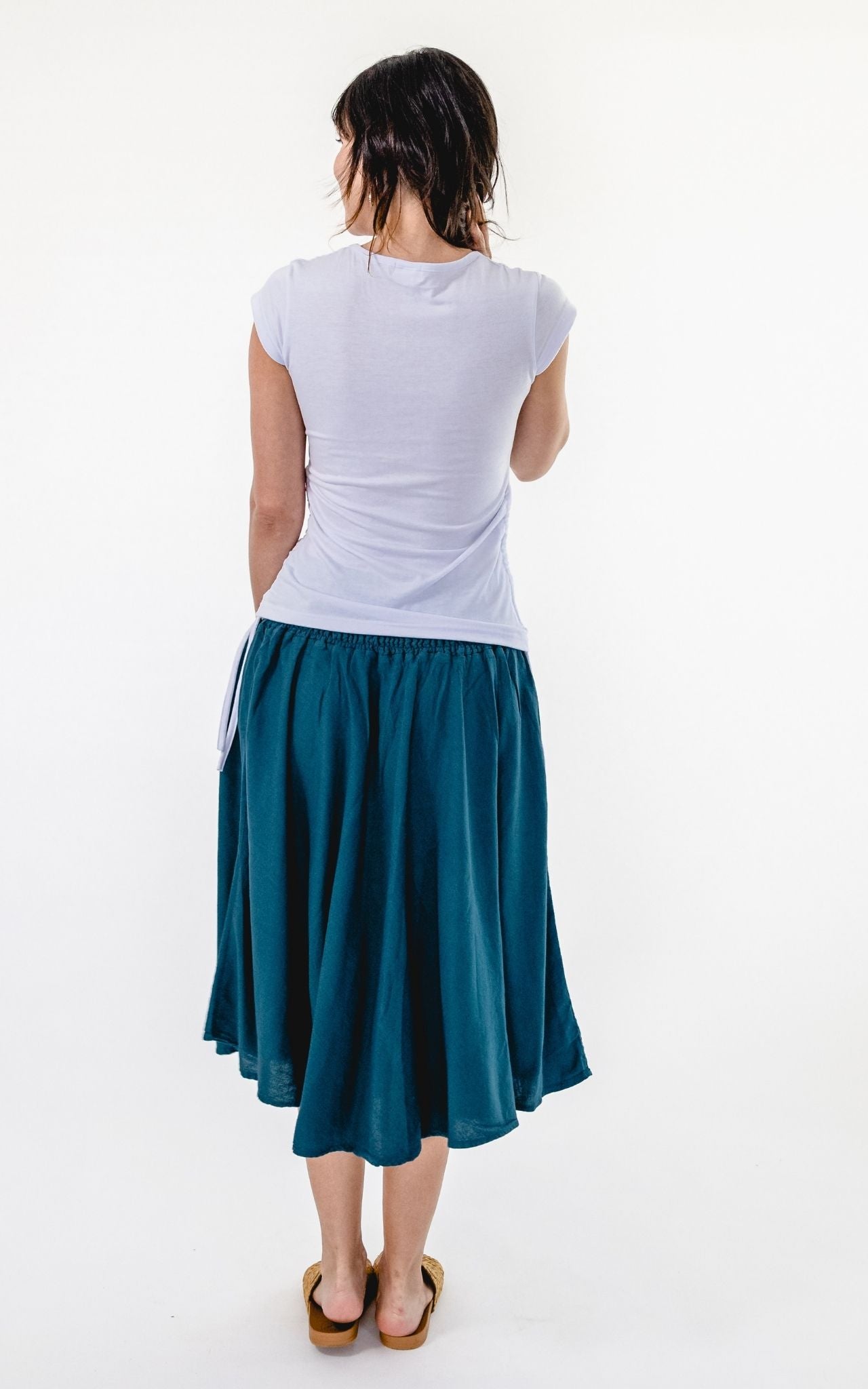 Surya Australia Ethical 'Rosa' Skirt from Nepal - Turquoise #colour_turquoise