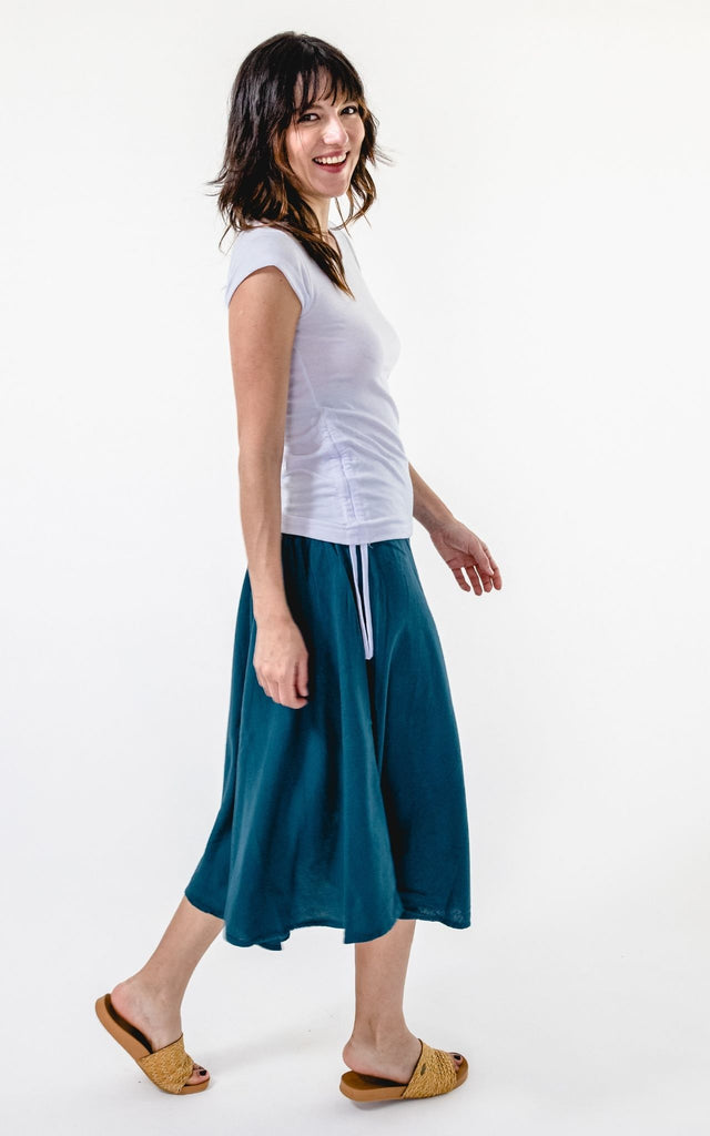 Surya Australia Ethical 'Rosa' Skirt from Nepal - Turquoise #colour_turquoise
