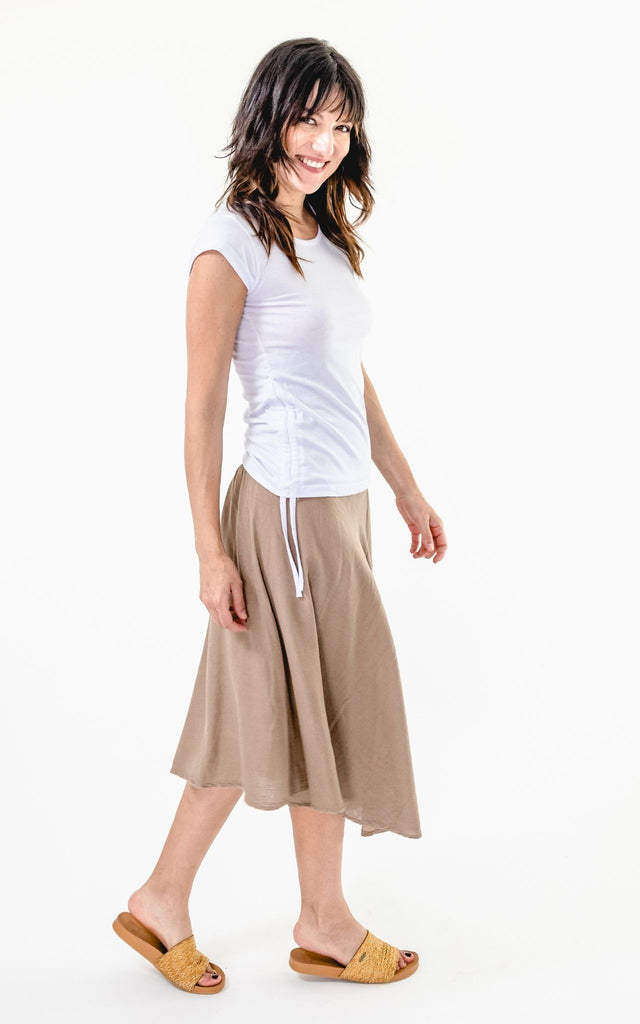 Surya Australia Ethical 'Rosa' Skirt from Nepal - Sand #colour_sand