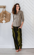 Surya Australia Ethical Cotton Loose Pants from Nepal - Green