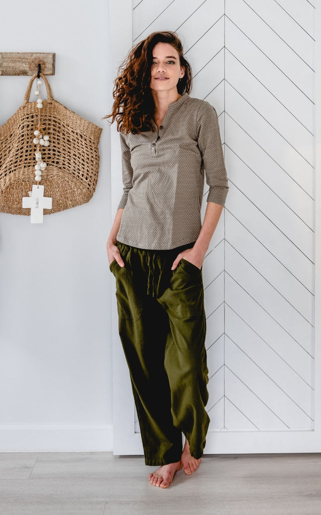 Surya Australia Cotton 'Dani' Pants - Green #colour_tree-green