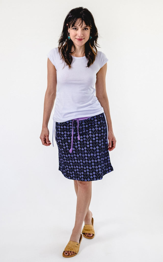 Surya Australia 'Laila' Printed Skirt from Nepal - Black #colour_black