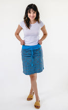 Surya Australia 'Laila' Printed Skirt from Nepal - Blue #colour_blue