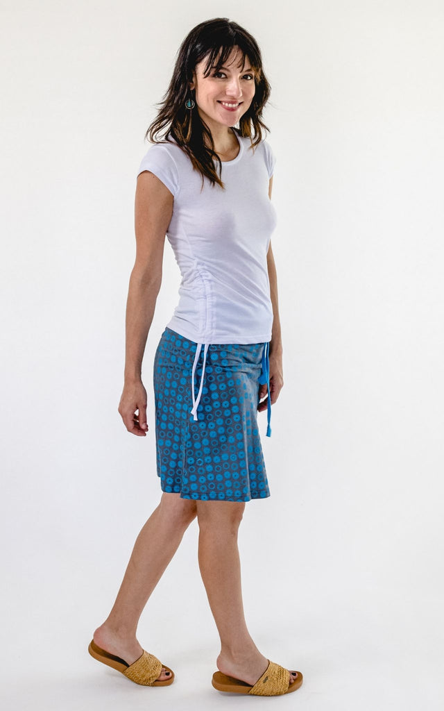 Surya Australia 'Laila' Printed Skirt from Nepal - Blue #colour_blue