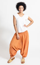 Surya Australia Ethical Cotton Low Crotch Pants made in Nepal - Orange