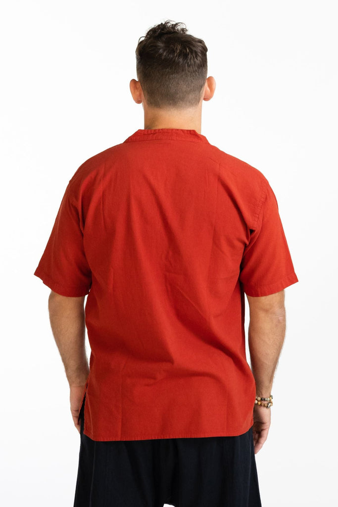 Surya Australia Ethical Cotton 'Pablo' Shirt made in Nepal - Rust 