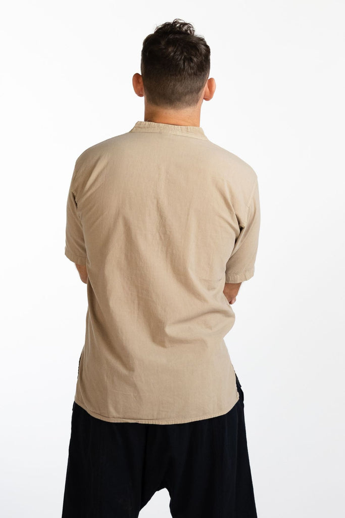 Surya Australia Ethical Cotton 'Pablo' Shirt made in Nepal - Sand