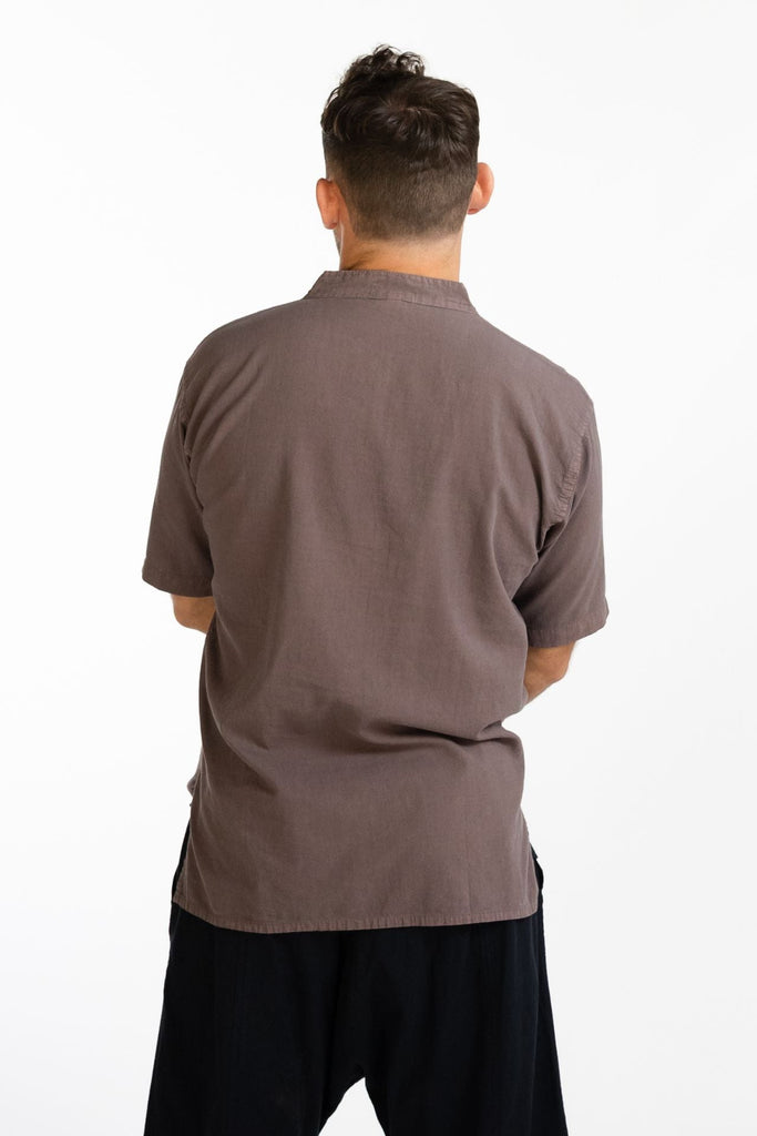 Surya Australia Ethical Cotton 'Pablo' Shirt made in Nepal - Taupe