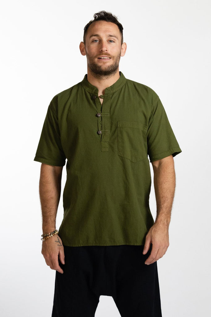 Surya Australia Ethical Cotton 'Pablo' Shirt made in Nepal - Green