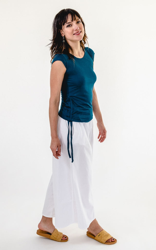 Surya Australia Ethical Cotton Palazzo Pants from Nepal - Mustard #colour_white