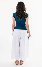 Surya Australia Ethical Cotton Palazzo Pants from Nepal - Mustard #colour_white
