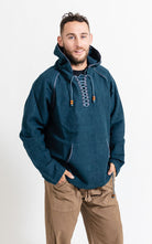 Surya Australia Ethical Thick Cotton Hoodie made in Nepal - Blue
