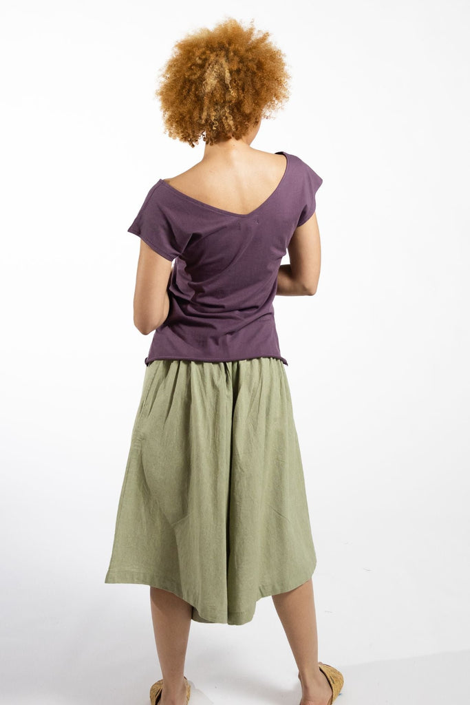 Surya Australia Ethical Cotton Culottes made in Nepal - Sage