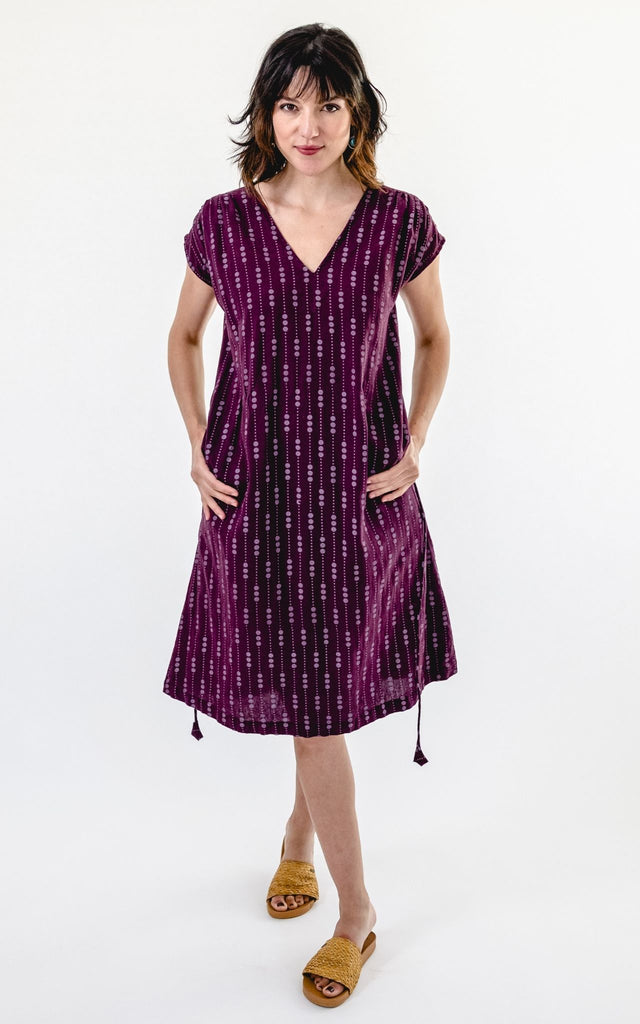 Surya Australia Ethical Cotton 'Aurora' Dress from Nepal #colour_wine