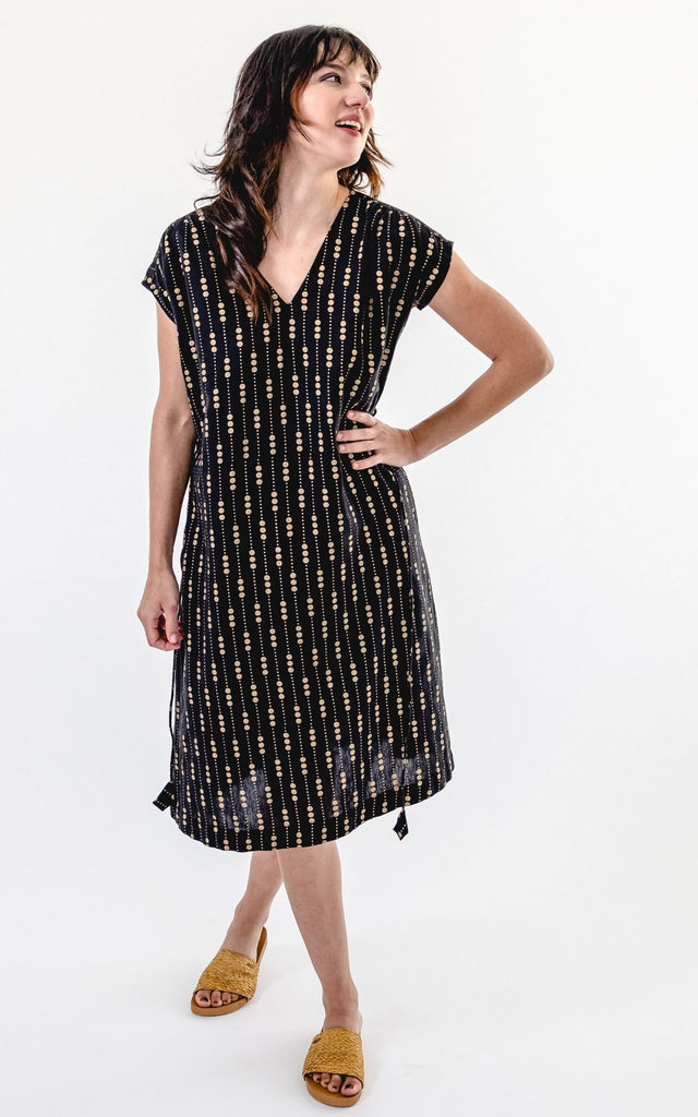 Surya Australia Ethical Cotton 'Aurora' Dress from Nepal #colour_black