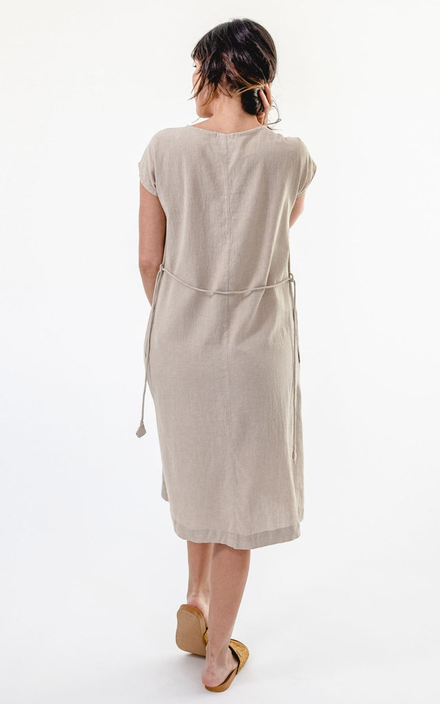Surya Australia Ethical Cotton 'Aurora' Dress from Nepal #colour_oatmeal