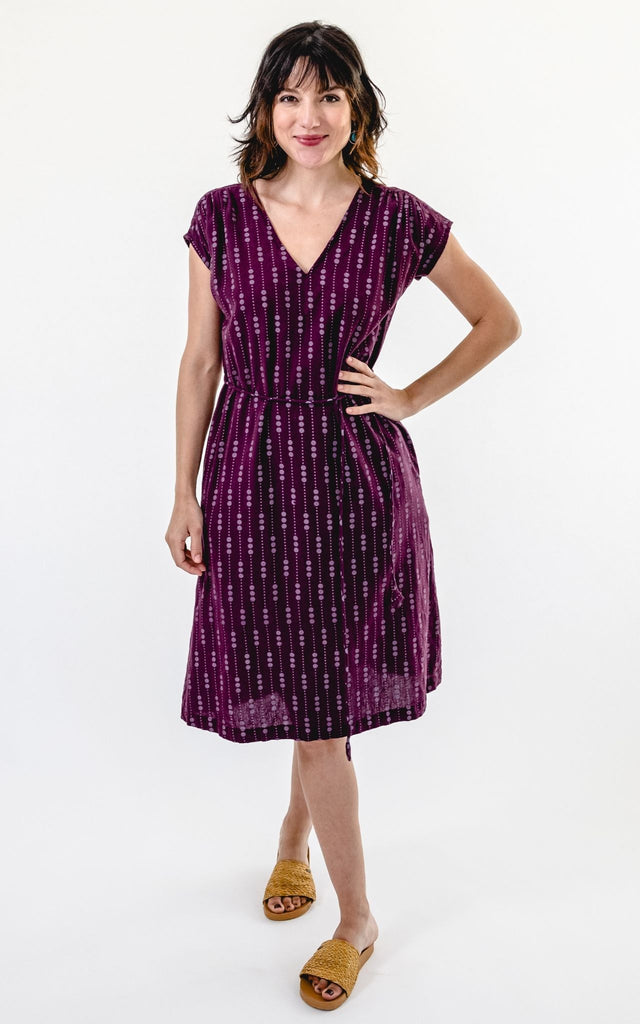 Surya Australia Ethical Cotton 'Aurora' Dress from Nepal #colour_wine